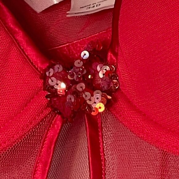 Victoria's Secret Vintage Y2k Sheer Underwire Cami Babydoll Tank 34 B - Picture 4 of 7